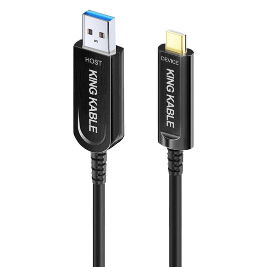 KING KABLE High Flex Optical Fiber USB3.1 Gen2 A to C Towline Cable 10Gbps USB3.0 Backward Comaptible with USB2.0 USB1.1 Version For Depth Camera Microsoft Azure Kinect Intel Realsense ZED Machine Vision Link Cable USB044