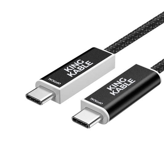 KING KABLE Optical Fiber USB4 Cable Support 40Gbps 8K60 4K144 PD100W Full Function TypeC Cable 30M Compatible with ThunderBolt4 USB3.2 USB3.1 USB2.0 G400